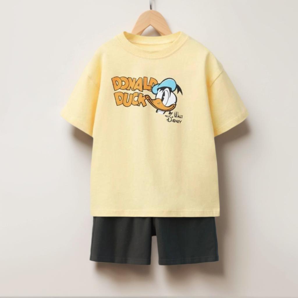 Kids Loose Costume Two Piece Sets Summer New Boys And Girls Sport Clothing Children Casual Colthes Printed Trendy Sets