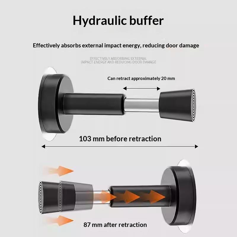 Hydraulic Buffer Door Stopper Wall Mounted Silent Non-Slip Door Bumper for Home Living Room Dining Room Doors