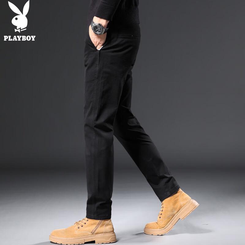 PLAYBOY Men's Autumn/Winter Business Casual Straight-Leg Trousers