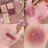 Tavolozza di ombretti viola Crea una tavolozza di ombretti perlati glitterati per il trucco da sogno Tavolozza di trucco per occhi coreana affascinante alla moda