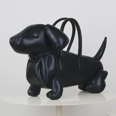 Bolsa criativa para cachorro salsicha 2025: Linda bolsa mensageiro de ombro de couro macio de grande capacidade
