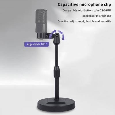 Microphone Stand Desktop Adjustable Lifting Mic Holder Portable Table Bracket Shockproof Mic Stand For Live Lightweight Bracket