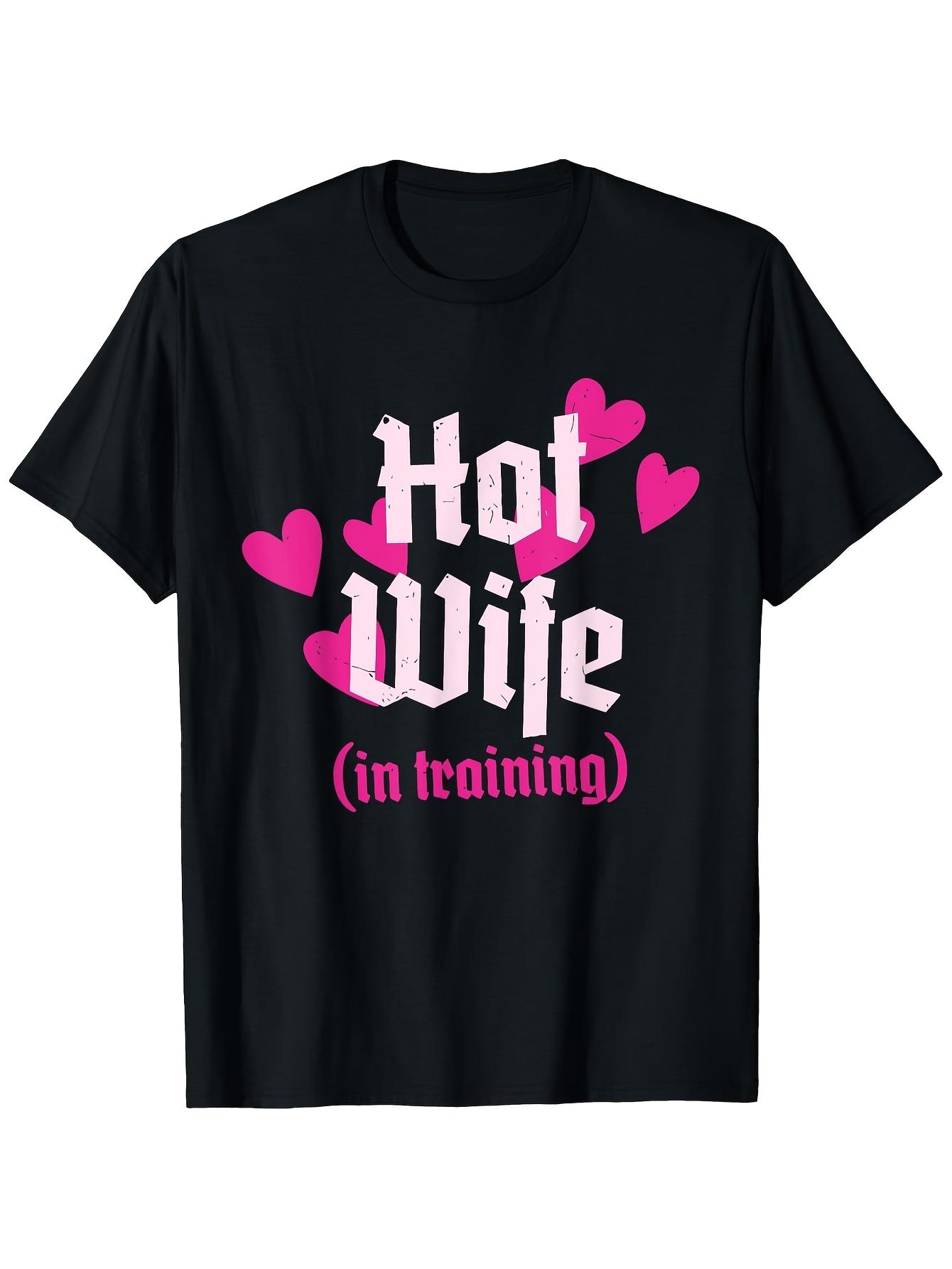 T-Shirt Y2K Wife in Training Valentine Black L