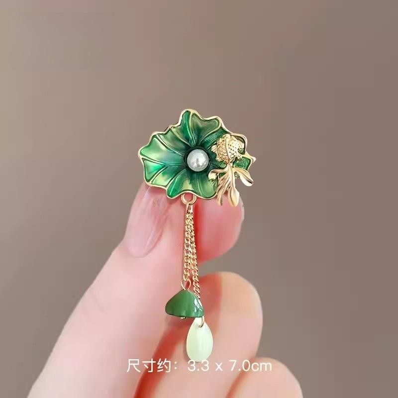 Китайский стиль Лотос бахрома Брошь Высококачественная женская изысканная ретро ханьфу чонсам планка булавка аксессуары прищепка для одежды