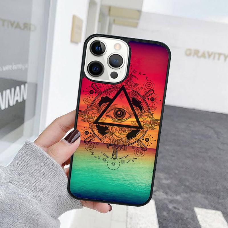 Indian Hand Holding Sun Moon Face Phone Case For iPhone 17 Air 15 16 Cover 11 13 14 Pro Max 12 Plus Max Fundas