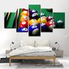 Pittura su tela 5 pezzi biliardo poster moderna decorazione della parete di casa arte su tela stampa HD immagini a parete per la camera da letto del bambino