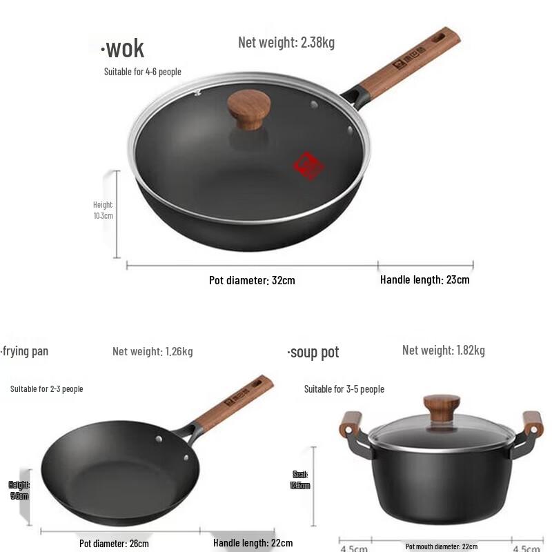 Kobach Titanium Non-stick Cookware 3-Piece Set