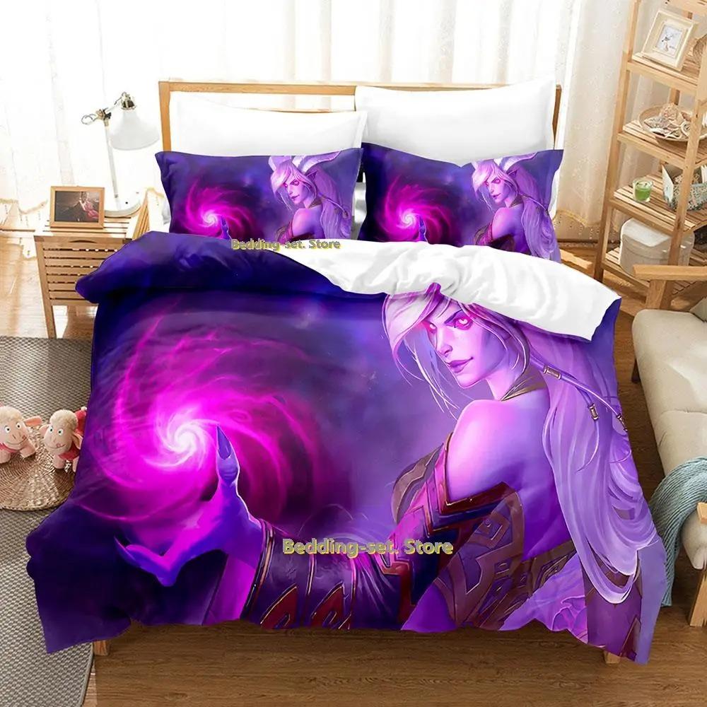 Game Hearthstone Heroes of Warcraft Bedding Set Cartoon Anime Three-piece Set Teenager Bedroom Duvetcover Sets