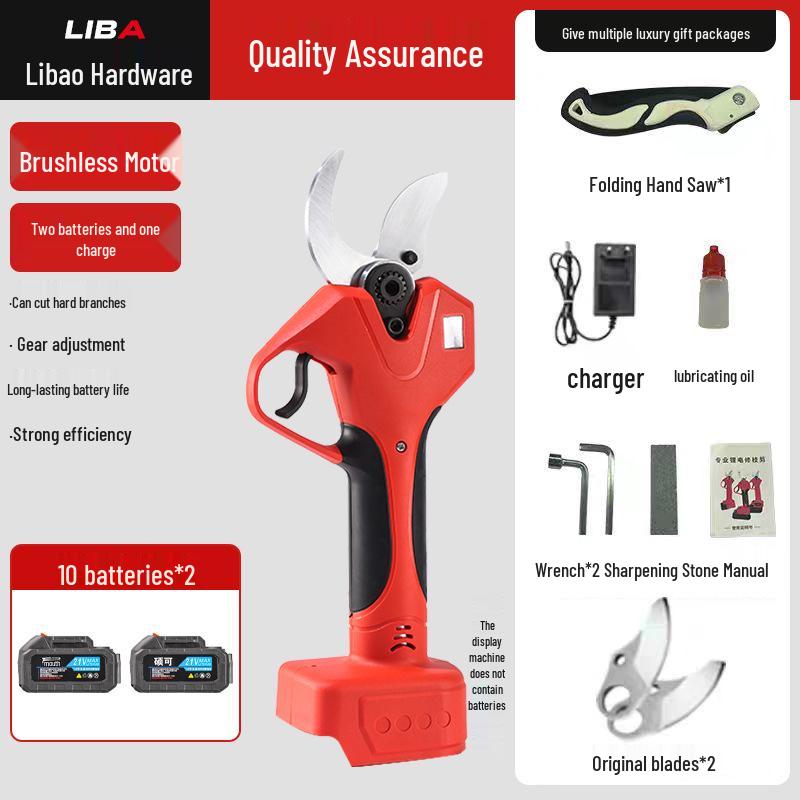 Cordless Electric Pruning Shears with Lithium Battery for Outdoor Garden and Fruit Tree Branches