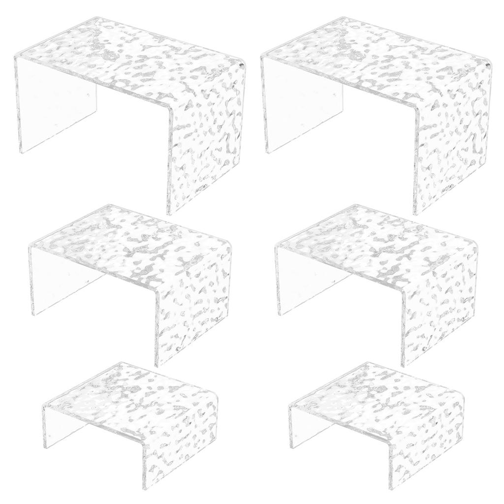 3-18 Pcs Clear Acrylic Display Stand U Shape Lightweight Holder Window Counter Jewel Cosmetics Rack Dessert Model Shelf