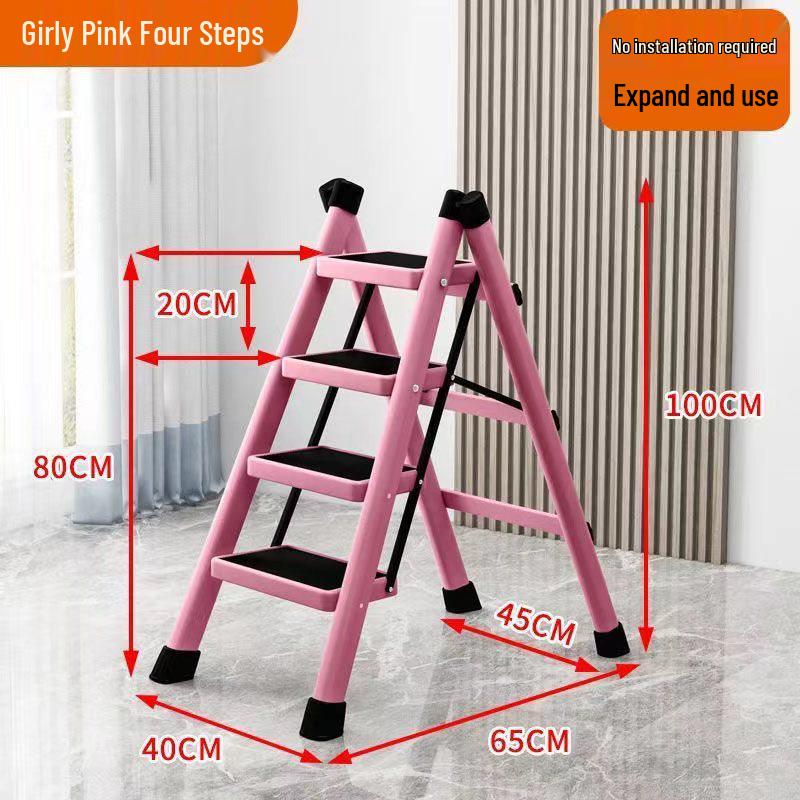3-Step Telescopic Folding A-Frame Ladder – Lightweight and Multi-Functional Stool