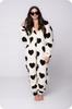PYJAMAS ONESIE Kigurumi Overall Kostüm Kostüm SCHWARZE HERZEN [ONESIE1]
