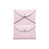 Hermes Calvi Duo Solid Color Minimalist Flap Card Holder Women Card Holder Mauve-Pale H082977CK09
