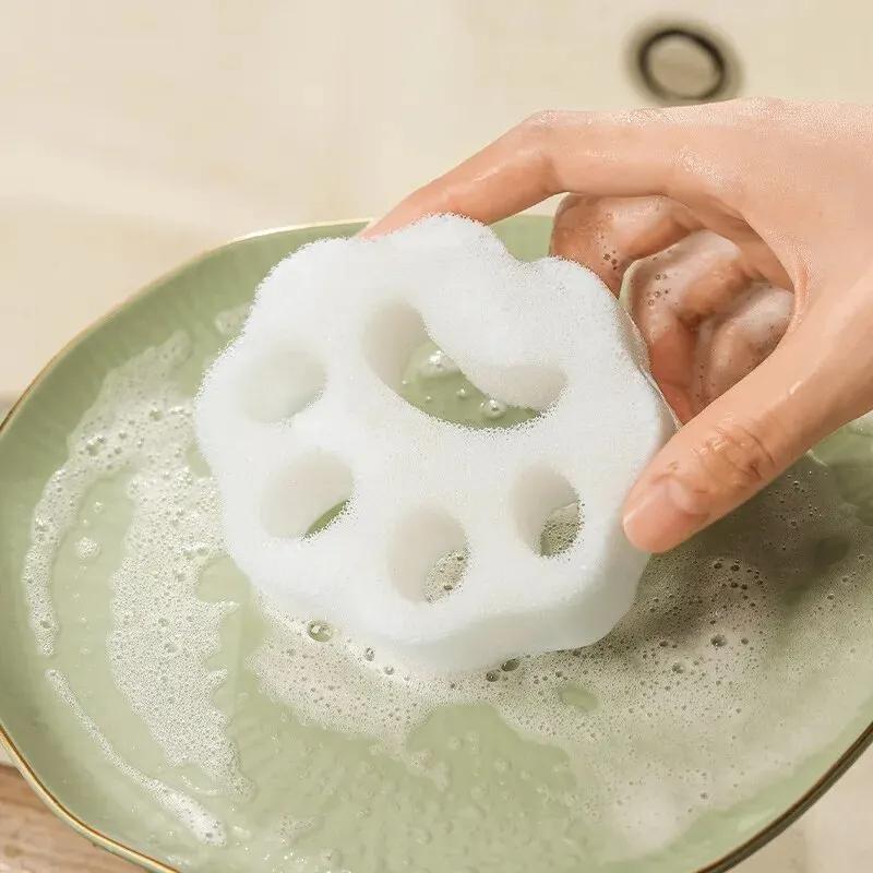 2pcs Cat Claw Shaped Dish Washing Brush Pot Sponge Durable and Oil Free Sponge For Cleaning Dishes In The Kitchen