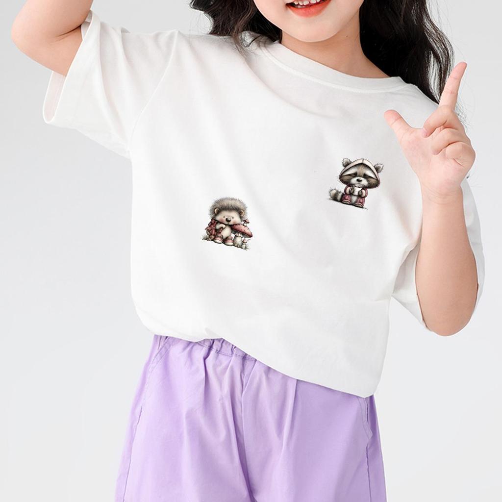 9 Pieces / Set Animated Animal Metal Art Stickers for DIY Clothing Hot Transfer Printing Chocolate Hat T-Shirt Hot Pressed Fabric