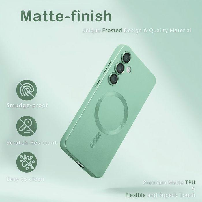 Coque de Protection - BOOLING - Samsung Galaxy A17 5G/4G - avec Anneau Magnétique Vert - 2 Verres Trempés