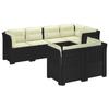 7 Seater Garden Sofa with Cushions Rattan Look PP Anthracite