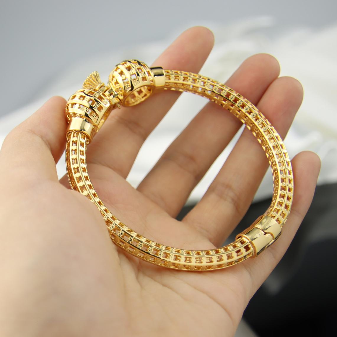 

Saudi Gold Color Coins Bracelet 21k Gold Plated Turkish Cuff Bangles Dubai Ethiopian Nigeria Women Wedding Party Jewelry Gifts