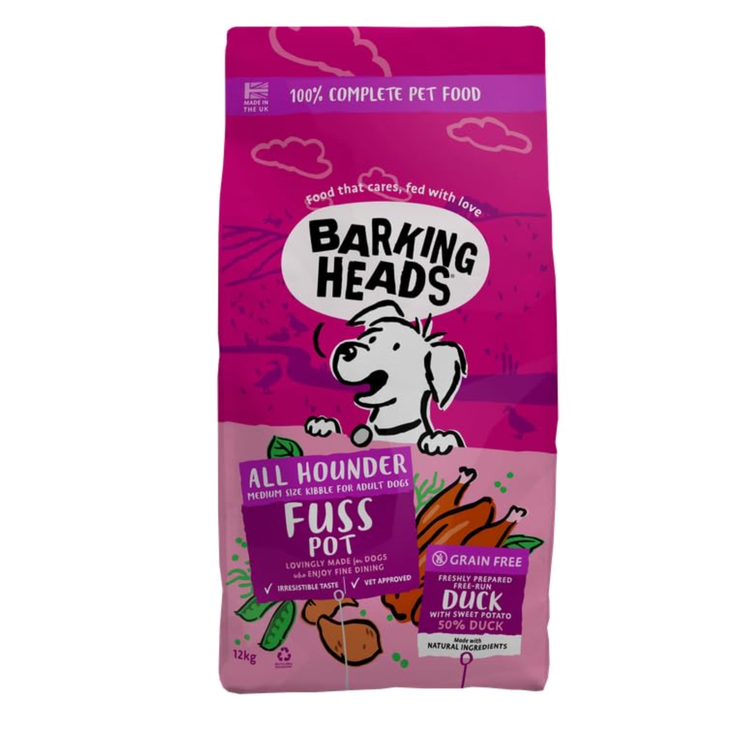 

Barking Heads Grain Free Fass Pot Duck for all breeds of adult dogs (12kg)