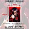 Póster de Anime Lenticular 5D de Naruto - Regalo Perfecto y Arte Decorativo