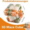 3D Labyrinth Cube Ball Maze Puzzle, 3x3 Interactive Fidget Toy, Stress Relief & Brain Teaser Gift for Parties Birthdays
