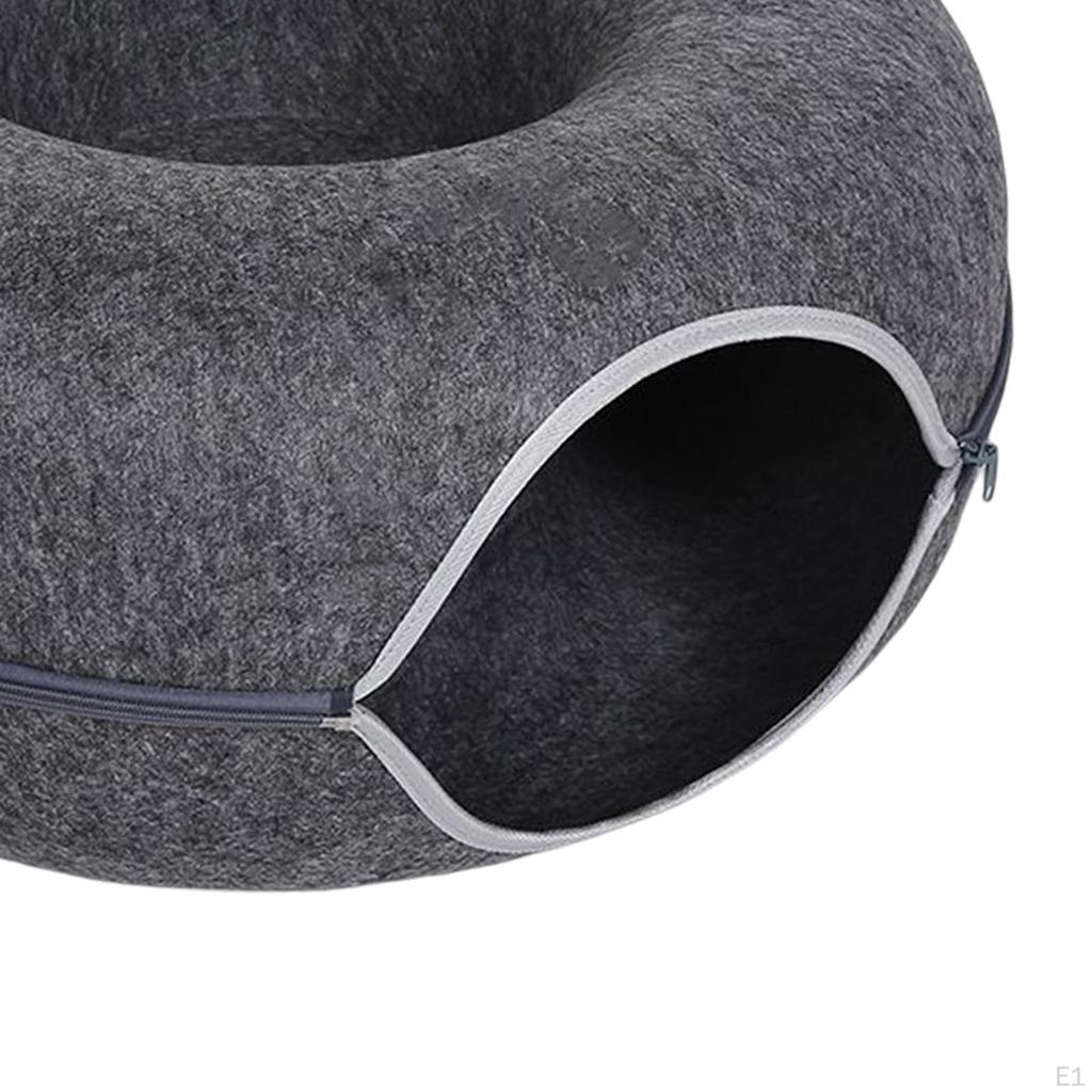 Cave for Cat Zipper Save Space Scratch Resistant Washable Kitten House Nest Removable 60x60x28cm