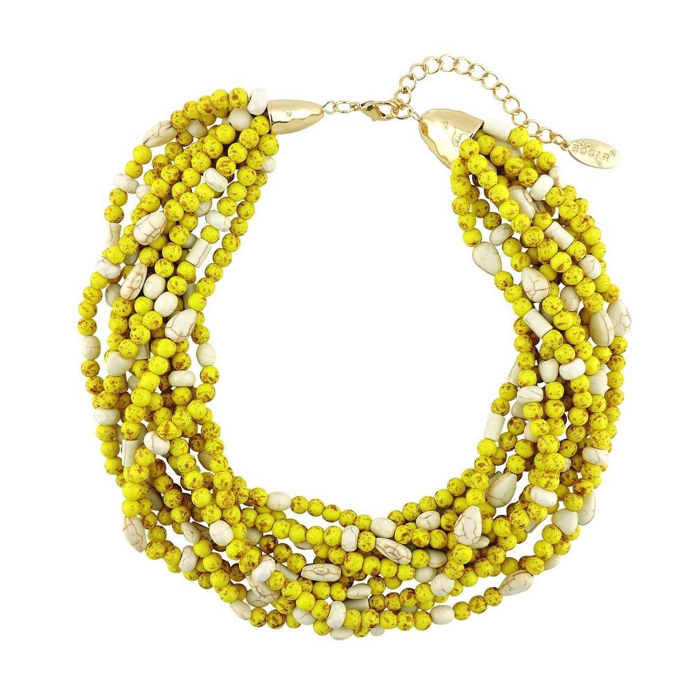 Multi-layer Beaded Necklace, Acrylic Turquoise European and American Style Necklace, High-end Accessories