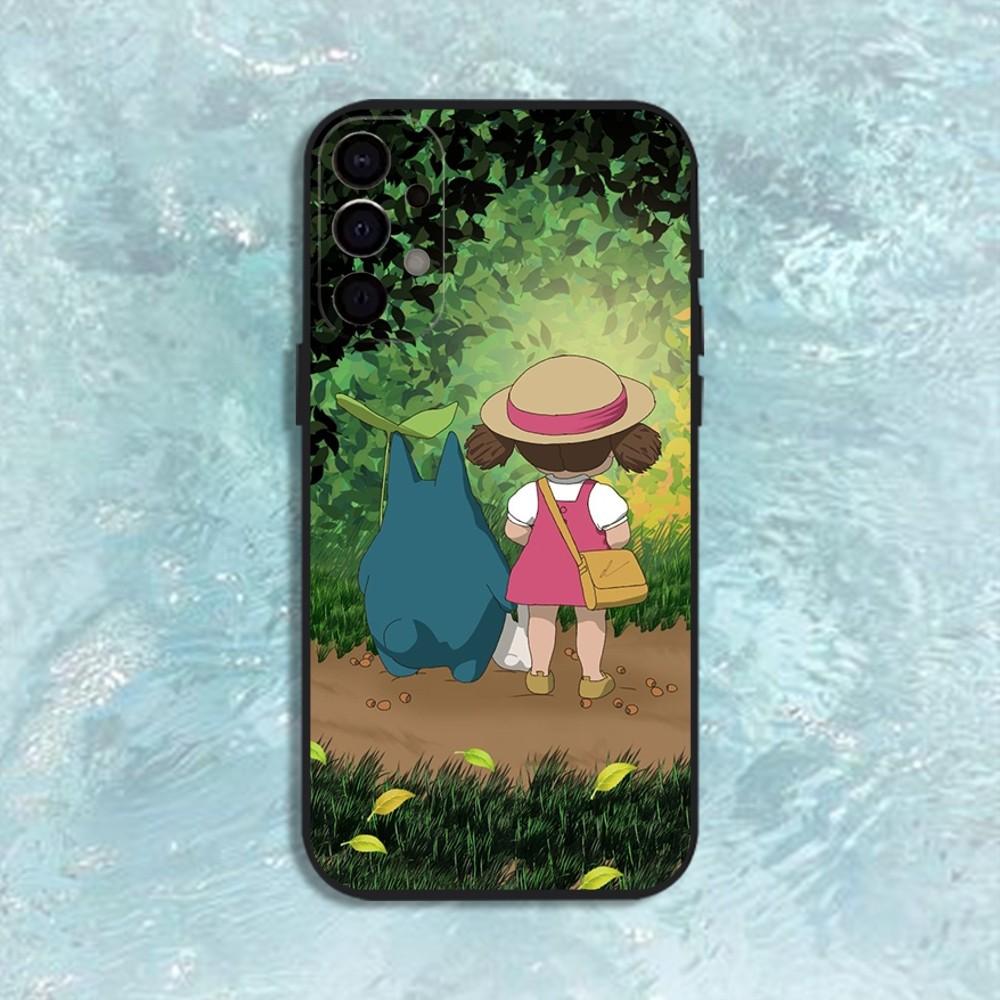 Anime T-Totoro-ES Cute Phone Case For Samsung S25,S24,S21,S22,S23,S30,Ultra,S20,Plus,Fe,Lite,Note,10,9,5G Black Cover