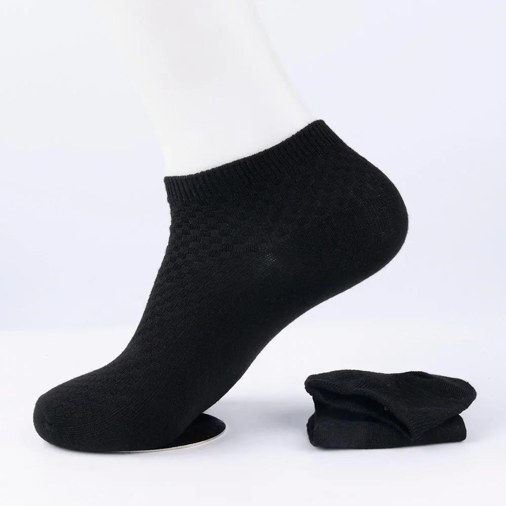 Bamboo Fiber Men Socks High Quality Breatheable New Compression Solid Color Casual Business Anti-Bacterial Mid-tube Stockings