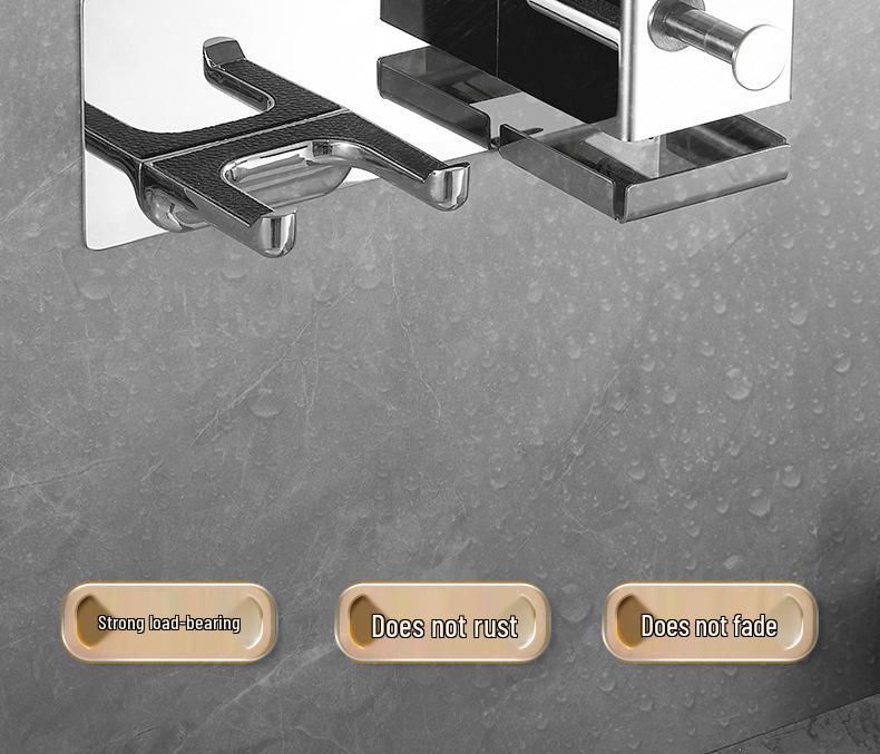 Wall-Mounted Stainless Steel Multifunctional Bathroom Hair Dryer Holder