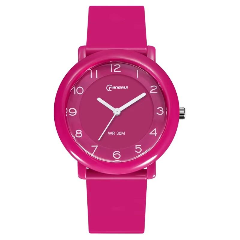 Unisex Children's Student Quartz Watch Simple and Comfortable Campus Exam Waterproof Women's Fashion Quartz Wristwatches