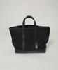 Nano Universe NJCLUB Men's Canvas and Leather Tote Bag F 010 Black 668-5232212