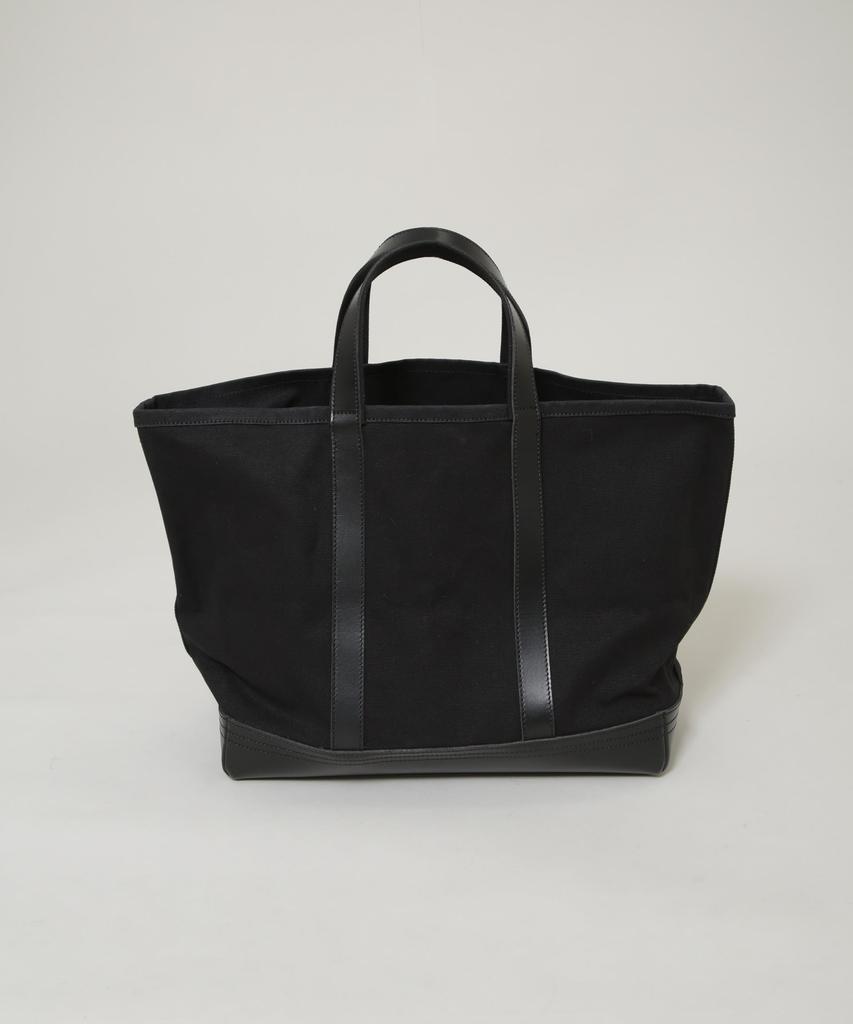 Nano Universe NJCLUB Men's Canvas and Leather Tote Bag F 010 Black 668-5232212