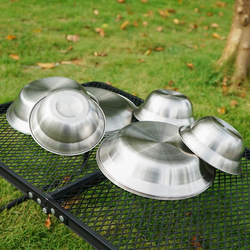 Wing Lemon 16-Piece Outdoor Stainless Steel Dinnerware Set