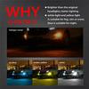 2X Led H8 H9 H11 White/Blue Dual Color Cob Bulbs Flash Strobe  Blinking Car Fog Light Kit 12V-24V