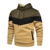 Men's Color Block Hooded Sweatshirt for Autumn/Winter Fashion