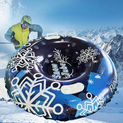 Inflatable Snow Tube Sled with Double Handles Ski Ring Valve Design Heavy Duty