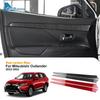 Real Soft Carbon Fiber LHD RHD Front Door Trim Sticker For Mitsubishi Outlander 2013 2014 2015 2016 2017 2018