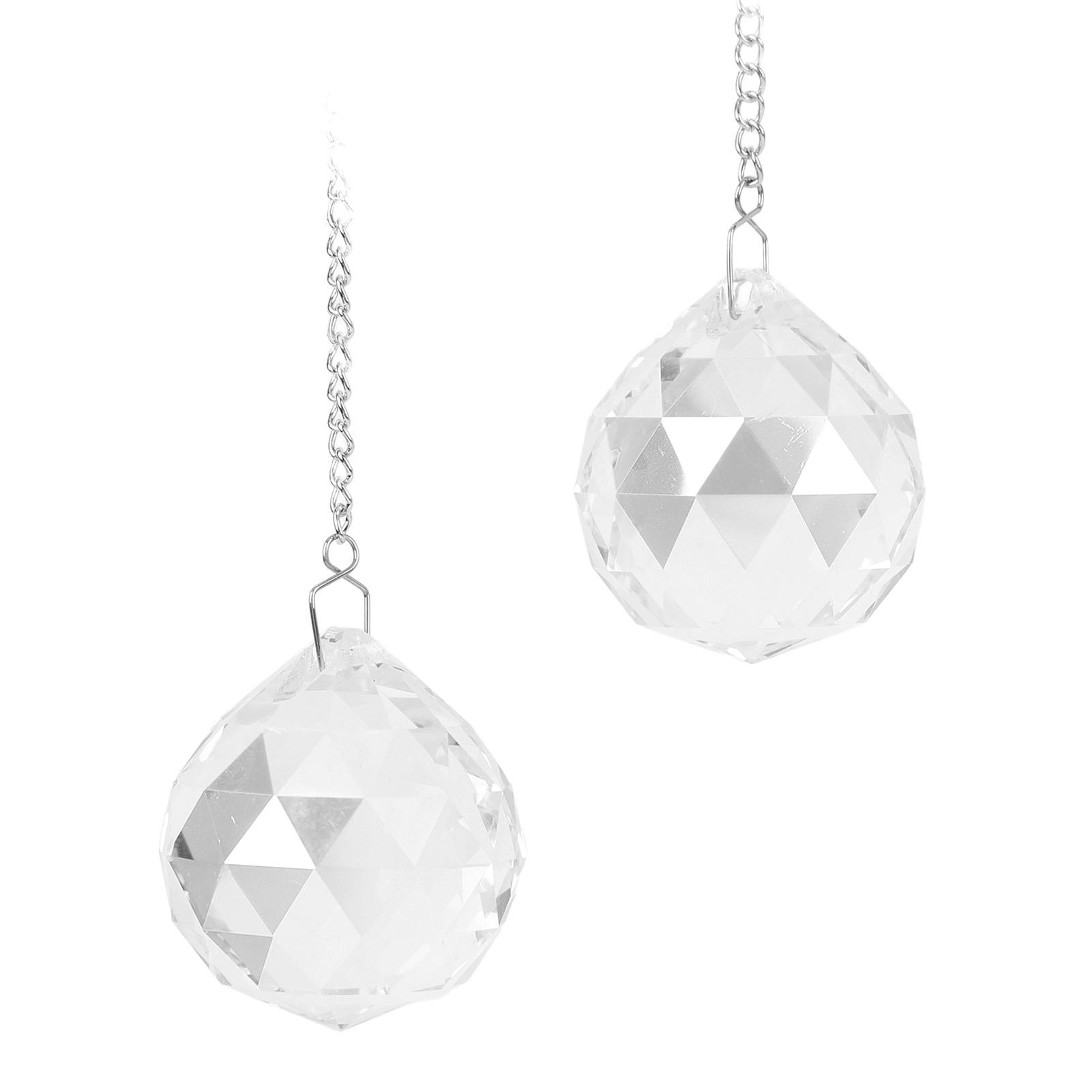 

2pcs Prism Pendant Window Rainow Maker Ornament with Chain for Easy Hanging