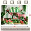 1 piece Background - A watermelon-themed backdrop with vibrant fruit designs suitable for events and photography.