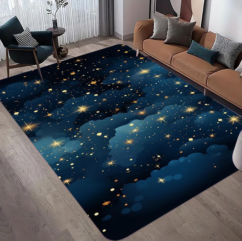 Abstract Star River Pattern Carpets Living Room Bedroom Rug E-Sports Chair Floor Mat Study Desk Chair Carpet Home Decor Gift