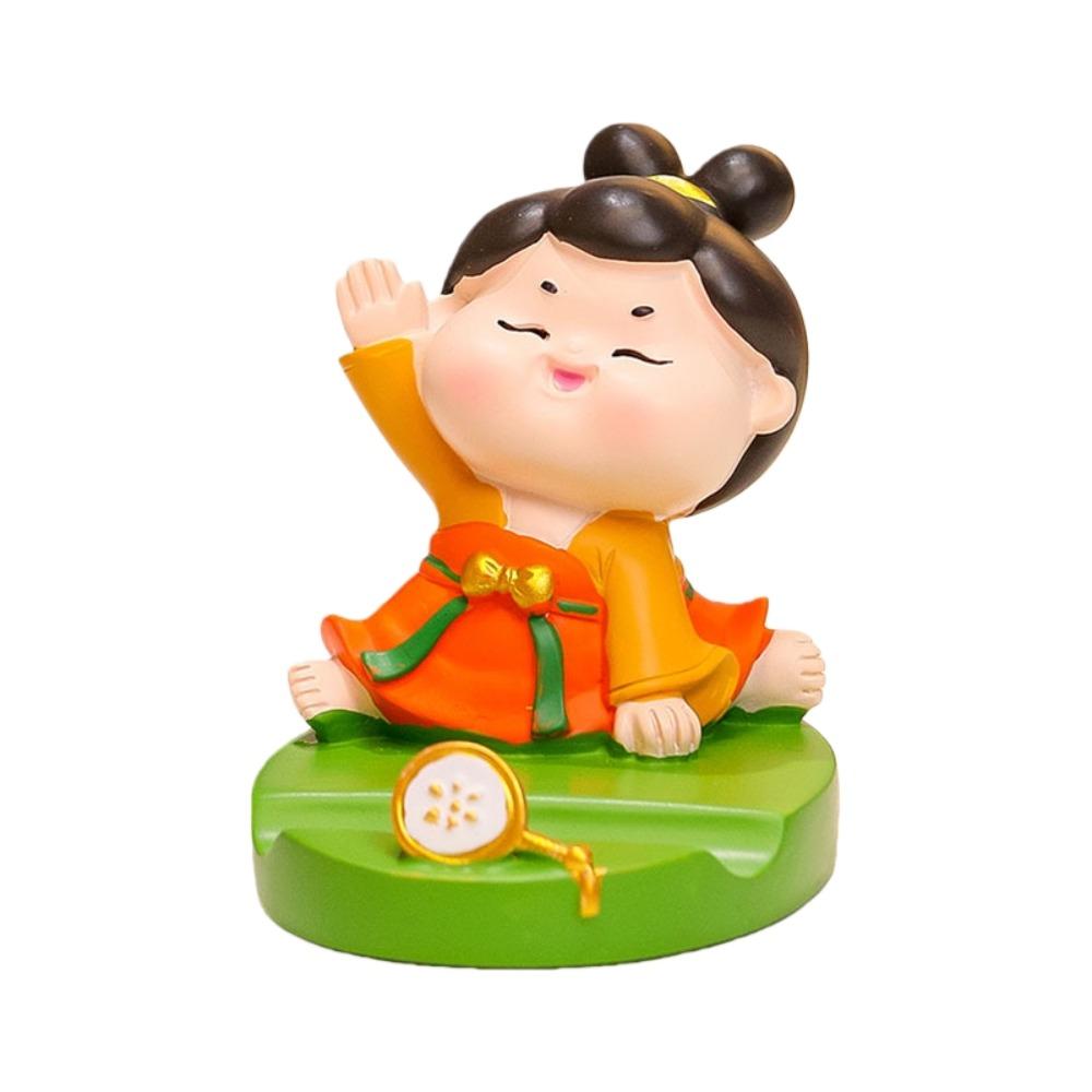 Resin Chinese New Year Ornaments Chinese New Year Style Mobile Phone Stand Home Party Decor