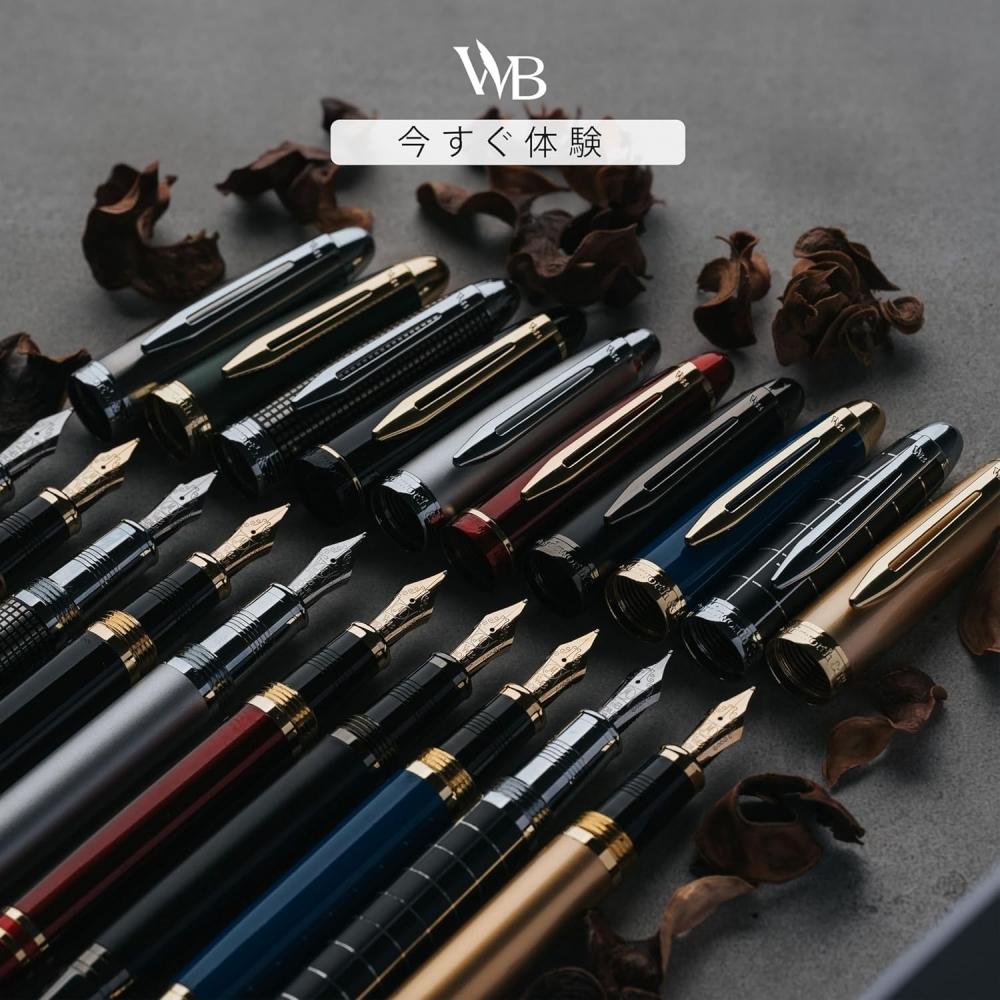 Wordsworth   Black Majesty Premium Metal FouNtaiN PeN   Black Gold With Medium N