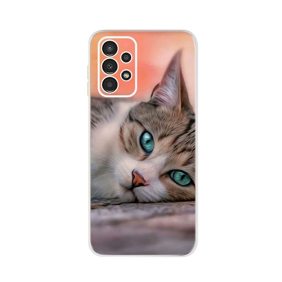 For Samsung Galaxy A13 4G Case Cute Cat Buttefly Soft Silicone Slim Fundas Phone Back Case For Samsung A13 A 13 GalaxyA13 Bumper
