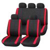 Universal Car Seat Cover - AIMOONSA - Set of 9 - Red - High-Quality Polyester - Non-Slip