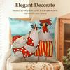 Funny Animal Friends Design Cushion Cover Natural Linen Organic Fabric DoubleSided Printing Sofa Home Decor Gift Pillow Case