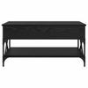 Coffee Table Black Oak Effect 100 X 50 X 50 Cm Engineered Wood