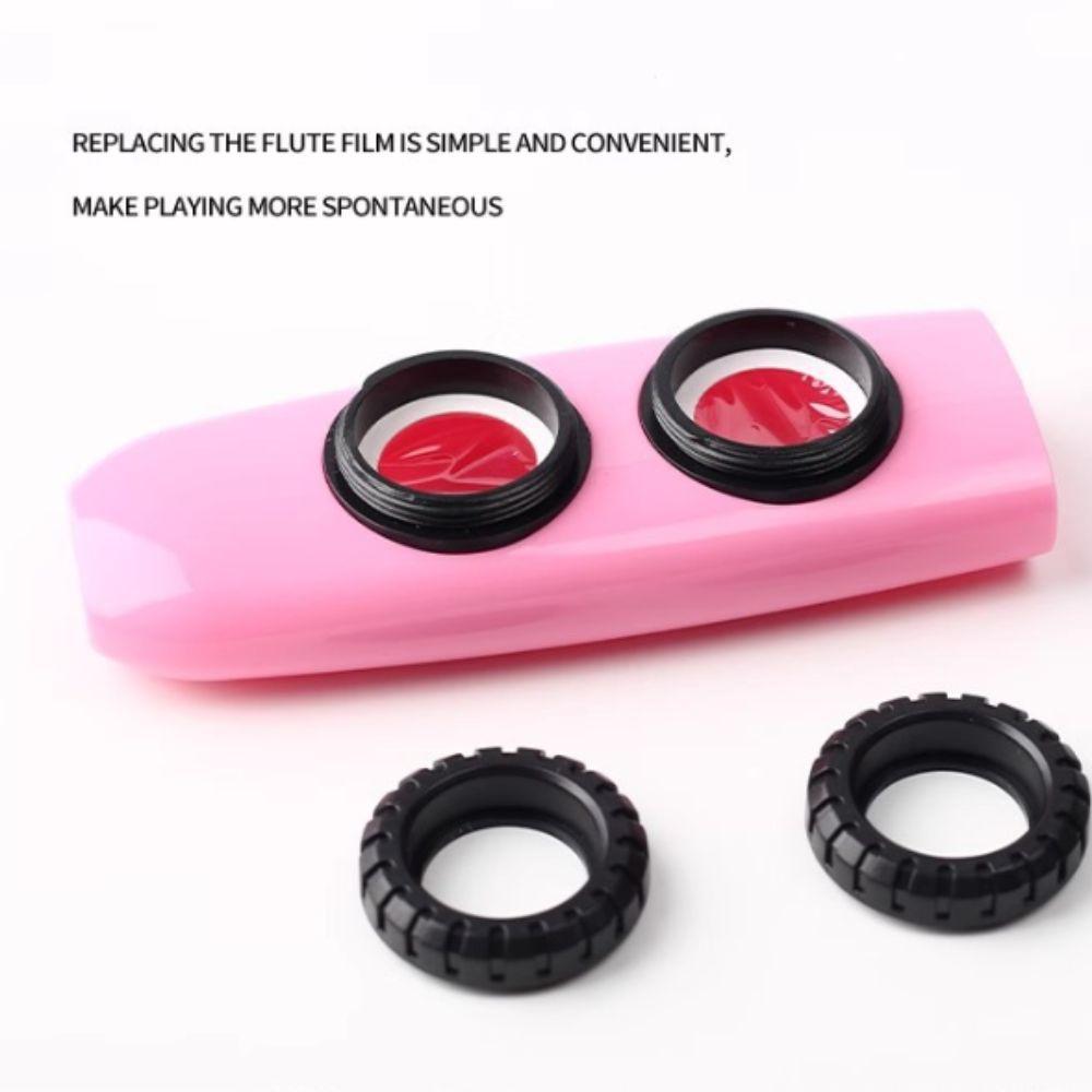 Multi Cores Kazoo Instrumento Duplo Furo Design ABS Kazoo Instrumento Colorido Kazoos Música Presente