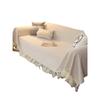 Sofaüberwurf im Cremestil Stoff Spitze Vollbezug Sofakissen Vier Jahreszeiten Universalbezug Überzug Rutschfeste Matte Rückenlehnenbezug Handtuch