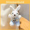 Unique Plush Bunny Keychain With Dazzling Pearl Chain Available In Soft Options Color